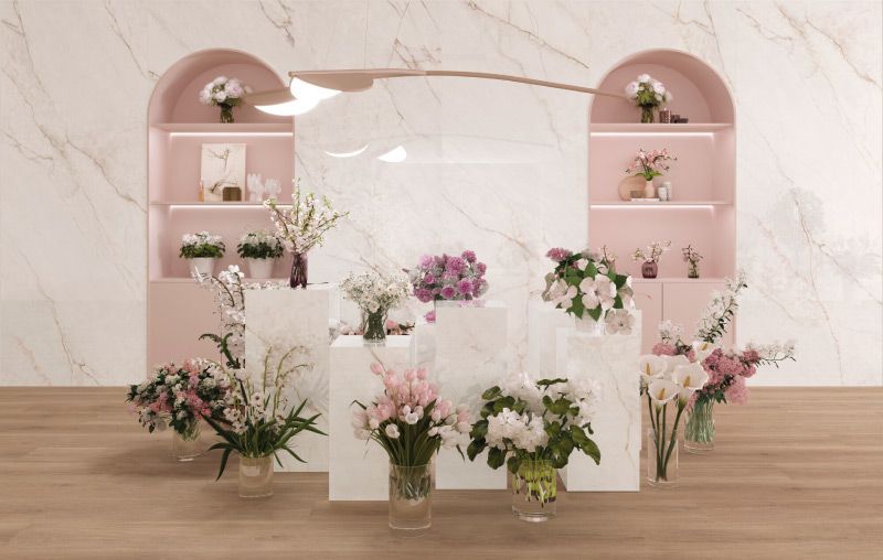 Pavimentos y Revestimientos Porcelánico, Azulejos Efecto Mármol.