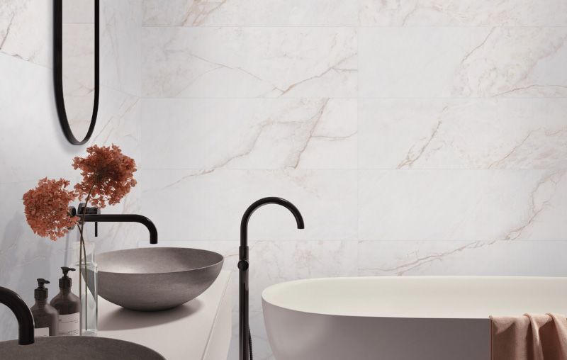 Pavimentos y Revestimientos Porcelánico, Azulejos Efecto Mármol.
