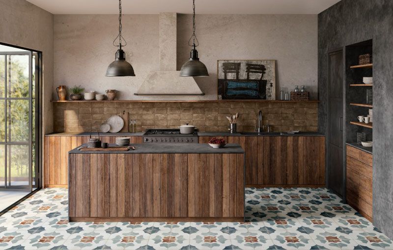 Colección FS Farfalla, Pavimentos y Revestimientos de Diseño Vintage, Azulejos Gres Porcelánicos para Cocinas y Salones.