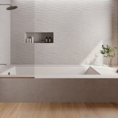 Pavimento y Revestimiento Porcelánico Efecto Madera para Baños