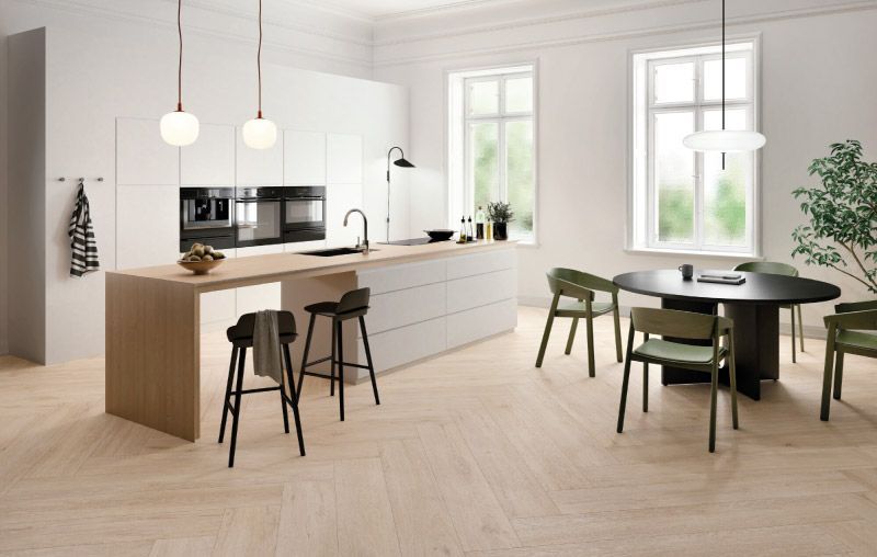 Pavimento Porcelánico Efecto Madera para Cocina y Comedores
