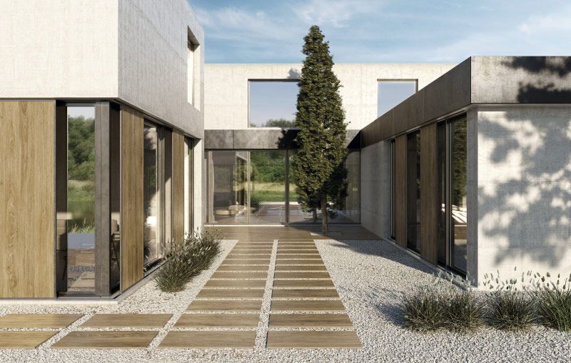 Pavimento y Revestimiento Porcelánico Efecto Madera para Exteriores