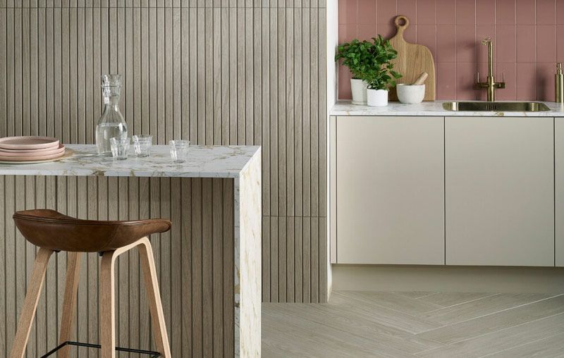 Revestimiento de madera porcelánico outlet.
