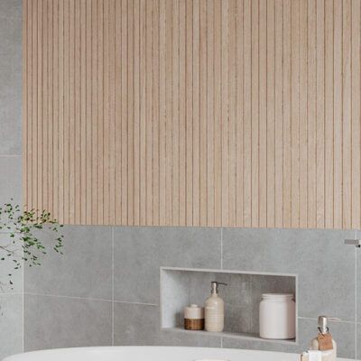 Revestimiento de madera porcelánico outlet.