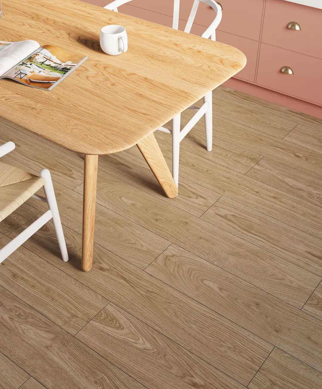 Revestimiento de madera porcelánico outlet.