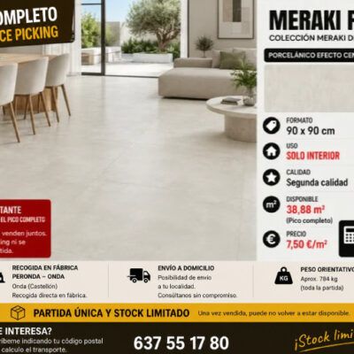 Pavimentos y Revestimientos Segundas Calidades, Azulejos de Diseño en Oferta. Descuentos de Fábrica.
