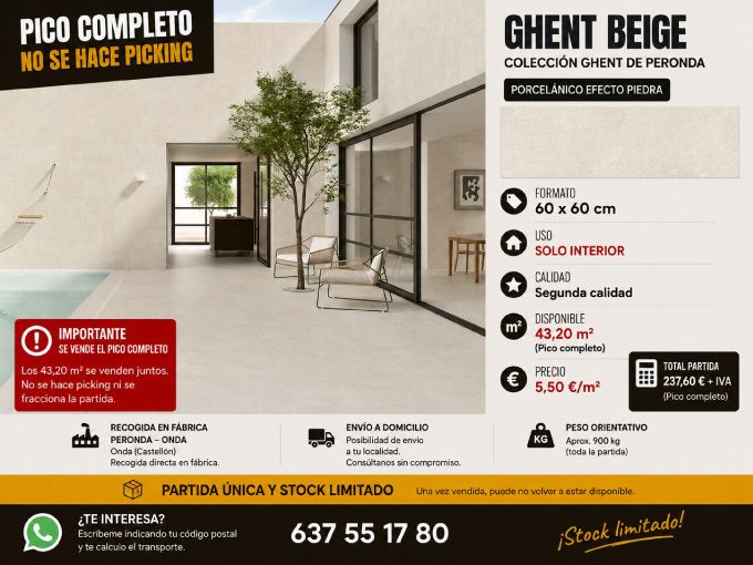 Ofertas en Pavimentos y Revestimientos de Fábrica, Descuentos en Azulejos de Calidad, Picos Completos