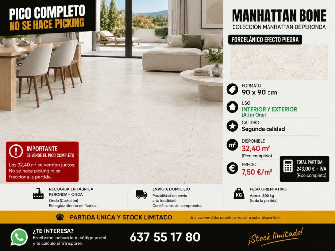 Ofertas en Pavimentos y Revestimientos de Fábrica, Descuentos en Azulejos de Calidad, Picos Completos